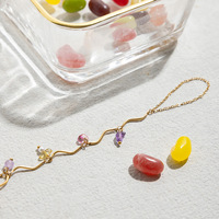 Chaîne de main QISEN en pierre naturelle colorée, bracelet de doigt bohème fait main en acier inoxydable pour femme, bijoux d'été