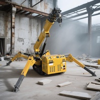 Grue araignée RST L-725 de 5 tonnes et 8 tonnes, mini-grue télescopique hydraulique sur chenilles pour chantier de construction urbaine et accès restreint