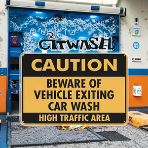 Attention Attention au <span class=keywords><strong>véhicule</strong></span> sortant du <span class=keywords><strong>panneau</strong></span> <span class=keywords><strong>de</strong></span> lavage <span class=keywords><strong>de</strong></span> voiture-<span class=keywords><strong>Panneau</strong></span> d'avertissement en aluminium haute visibilité pour la <span class=keywords><strong>sortie</strong></span> <span class=keywords><strong>de</strong></span> lavage <span class=keywords><strong>de</strong></span> voiture, zones à fort trafic - Product Image 5