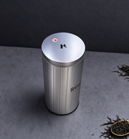 Boîte cylindrique en métal 50g 100g, boîtes à café vides de qualité alimentaire, boîte à thé ronde hermétique en métal pour l'emballage du thé en vrac