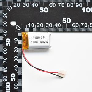 맞춤형 OEM 리튬 이온 KC 리튬 폴리머 배터리 3.7v <span class=keywords><strong>400</strong></span> <span class=keywords><strong>mah</strong></span> lipo 배터리 802030 배터리 - Product Image 3
