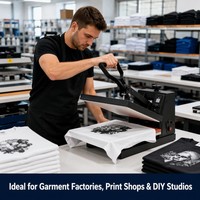 Presse à chaud pour sublimation, machine d'impression par transfert pour t-shirts, équipement d'impression numérique 38x38cm pour usine de confection