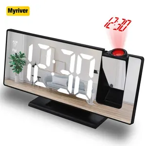 Nova chegada mesa de desktop Despertador com falante estéreo Rádio FM digital display LED de luz relógio de mesa inteligente relógio alarme duplo