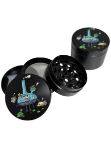 Broyeur à herbes manuel moderne en alliage de zinc rond de 50 mm avec design artistique entièrement imprimé pour accessoire - Product Image 1