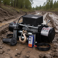 Treuil électrique 12V DC de 4500 lb pour ATV, UTV, tout-terrain, avec télécommande sans fil, câble en acier de 10 m, pour camion, remorque, SUV, Jeep