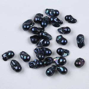 Perles d'eau douce naturelles blanches/dorées baroques de 15 à 20 mm, particules lâches, noires, pour la fabrication de bijoux DIY - Product Image 1