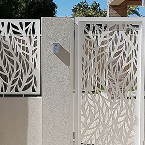 Residential Outdoor Privacy <strong>Fence</strong> Panel Laser Cut Aluminum Decorative Metal Screen Wall Modern Fencing - Product Image 2