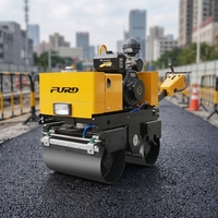 Offre Spéciale : Mini-compacteur vibrant à double tambour de 0,8 tonne, portatif, facile à utiliser pour la construction routière