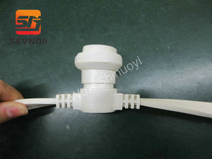 <span class=keywords><strong>สาย</strong></span>ไฟ<span class=keywords><strong>ยาง</strong></span> PVC สีขาวแบน ขนาด 2*1.5 ตร.มม. พร้อมขั้วต่อทองแดง<span class=keywords><strong>แบบ</strong></span> Festoon สำหรับหลอด<span class=keywords><strong>ไฟ</strong></span> E27/B22 ความยาว 10 ม. 20 ม. 30 ม. 50 ม. ระดับการกันน้ำ IP65 สำหรับตกแต่งคริสต์มาส - Product Image 5