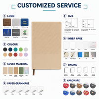 Carnet A5 OEM à deux zones, en cuir végétalien PU gaufré à rayures diagonales, avec logo personnalisé, couverture souple, organisateur/agenda cousu – Vente en gros