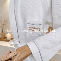 Peignoir à capuche en coton gaufré 100 % personnalisé avec logo, respirant, idéal pour les hôtels, piscines, plages et surf