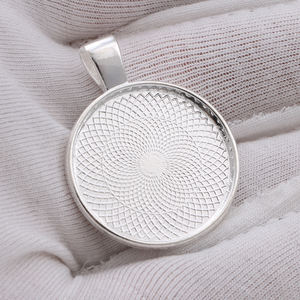 <span class=keywords><strong>25mm</strong></span> 골동품 청동 라운드 빈 보석 베젤 기본 설정 - Product Image 2