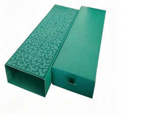 Customized High-End Rigid Gift <b>Box</b> Rectangle Green Patterned Matt Finish Four-Color Printing Paperboard Packaging - Product Image 4