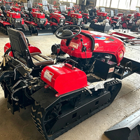 Tractor Agrícola de Alta Potencia 50/60/80/100/120HP Diésel con Orugas de Goma, Máquina Agrícola de Servicio Pesado con Bomba y Engranajes