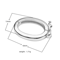 Vente en gros d'argent sterling 925 bijoux personnalisés connexion collier et bracelet fermoirs ovales uniques à faire soi-même crochet à ressort fermoir à ressort