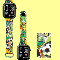 Jam Tangan Digital LED Motif Kartun Terlaris Baru untuk Anak, Pelajar, Wanita, Pria, Jam Elektronik Fashion