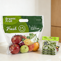 Sachets Doypack BOPP personnalisés YSH avec fermeture éclair, perforés, anti-humidité, qualité alimentaire, pour légumes/fruits frais, lait et gelée