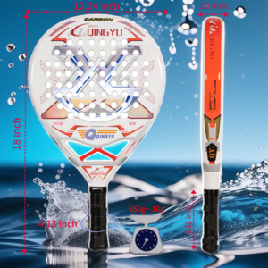 Raquete de Tênis Personalizada para Adultos Estilo Quente 2025 com Cabo de Carbono 18K Raquetas de Padel Paleta Raquette Bola Raquete de Fibra de Vidro com Rede de Nylon - Product Image 6