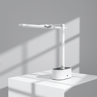Lampe de bureau LED 24W, design minimaliste blanc, CRI 95, protection oculaire, intensité réglable, commande tactile, pliable, minuterie, lampe de lecture pour étudiants