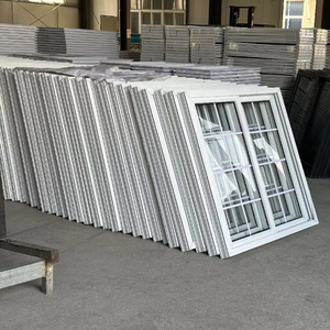 Trung Quốc phần cứng hàng đầu <span class=keywords><strong>uPVC</strong></span> cửa sổ trượt tùy chỉnh nướng thiết kế với lưới chống muỗi - Product Image 1