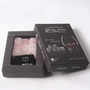 Micro cube de pierre à whisky rose, glace en pierre précieuse naturelle, en cristal, livraison gratuite