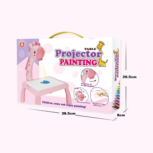 热卖儿童画板玩具24图案智能投影画板桌子学习套装 - Product Image 4