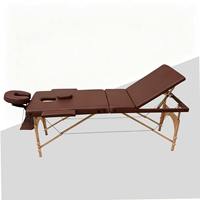 Table de massage pliante en bois réglable à 3 sections, portable, pour SPA – Offre spéciale