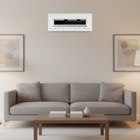 Diffuseur linéaire encastré amovible, boîte de plénum carrée en aluminium, style industriel artisanal moderne pour extérieur, entrepôt, salon