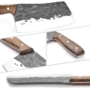 <span class=keywords><strong>Cuchillo</strong></span> de Carnicero Profesional de 7 Pulgadas, Forjado a Mano, con Hoja de Acero al Carbono de 3mm de Grosor y Mango de Madera Pakka, <span class=keywords><strong>para</strong></span> Cortar Carne Congelada y <span class=keywords><strong>Pollo</strong></span> - Product Image 2