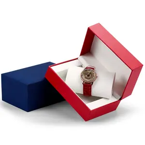 Relógios modernos de alta qualidade, caixa de embalagem de relógio de couro de marca, logotipo personalizado, caixa de presente, embalagem de couro pu