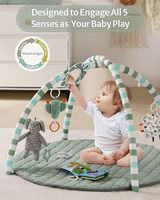 Tapis de Jeu pour Bébé, Tapis d'Éveil en Forme de Feuille, Tapis d'Activités pour Enfant, Tapis de Sol et Coussin de Canapé, Tapis de Gym pour Bébé