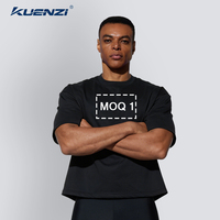 T-shirts personnalisés Kuenzi, coupe classique, 50,61 % coton, 42,07 % polyester, 7,32 % élasthanne, 260 GSM, doux, respirants, pour hommes