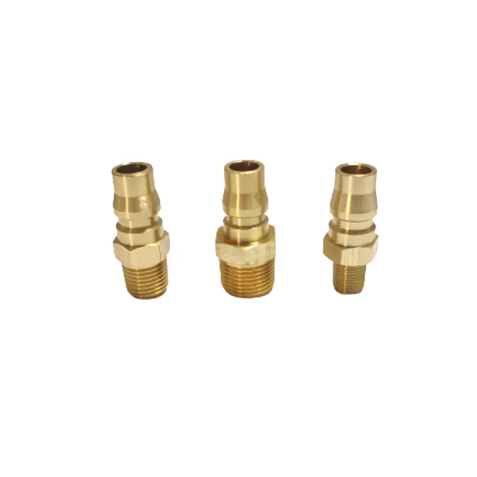 Brass Water Pipe Fittings Male Threaded Nipple Pneumatic Fitting C Type Self-Locking Quick Couplingquick Joint Of Pipe Fitting