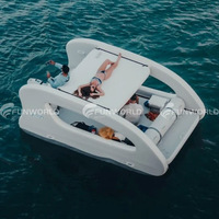 Nouvelle annonce point de goutte gonflable électrique flottant bateau maison bateau gonflable Double Decker fête salon pour les loisirs nautiques
