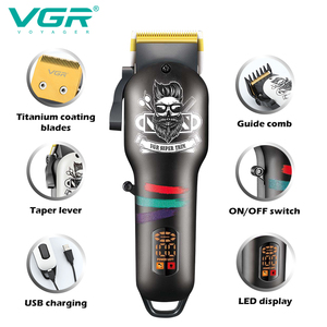 VGR V-699ヘアカットマシンメンズ理髪店充電式コードレスプロフェッショナル電気バリカン - Product Image 3