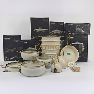 Juego <span class=keywords><strong>de</strong></span> utensilios <span class=keywords><strong>de</strong></span> cocina <span class=keywords><strong>de</strong></span> 24 piezas estilo turco, antiadherente, <span class=keywords><strong>de</strong></span> aluminio, con revestimiento <span class=keywords><strong>de</strong></span> piedra médica, que incluye sartén, <span class=keywords><strong>olla</strong></span> para sopa y cacerola para leche, para el hogar - Product Image 3