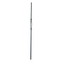 Moderne Eisenbaluster Hohl Satin-Schwarz Schmiedeeisen Sicherheits-Treppengeländer