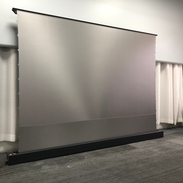 FUTURE 100inch 16:9 Electric Motorized Floor-Rising Projector Screen PVC Fresnel ALR Long Throw UST 120-180 View Angle