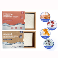 Feuilles de lessive biodégradables végétaliennes écologiques personnalisées pour l'élimination des taches de sang, de café et d'huile