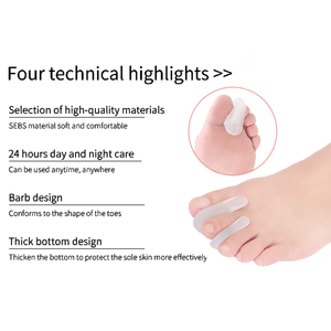 JOGHN Correcteur d'hallux valgus à trou unique en SEBS, espaceur d'<span class=keywords><strong>orteil</strong></span> pour orteils superposés, soulagement de la douleur, soin des pieds, <span class=keywords><strong>séparateur</strong></span> d'orteils - Product Image 5