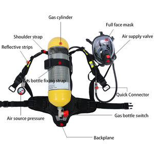 5 एल <span class=keywords><strong>6l</strong></span> <span class=keywords><strong>6.8l</strong></span> 9l एसबीए श्वास तंत्र कार्बन फाइबर सिलेंडर 30mpa 40-60 मिनट - Product Image 5