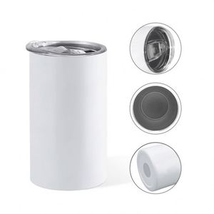 Gobelet droit de 12 oz pour sublimation, en acier inoxydable 304, à double paroi, isolé sous vide, avec paille, portable pour les voyages et l'extérieur - Product Image 5
