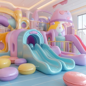 Encantador y Colorido Equipo de Juego Interior Temático de Macarons - Ideal para Involucrar a los Niños en Actividades Dulces y Seguras - Product Image 6