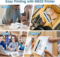 Kertas Thermal Phomemo A4 Kertas Printer Thermal Kertas Thermal Kompatibel dengan Printer Portabel M832 M835 M834 A4 US Letter