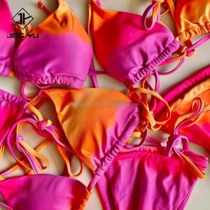 OEM Eco RT-4101 82% polyester recyclé 18% élasthanne 200GSM Maillot de bain bikini professionnel personnalisé Fabricant de vêtements de bain de haute qualité - Product Image 6