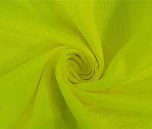 Lx nhà máy en20471 100% <span class=keywords><strong>polyester</strong></span> Poly <span class=keywords><strong>pongee</strong></span> vải Hi VIS phản quang vải huỳnh quang vải cho quần áo - Product Image 1