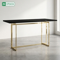 Table console de luxe en acier inoxydable de designer italien avec pieds modernes