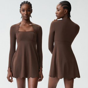 Jupe-short de sport respirante unie à volants pour femme, grande taille, pour le tennis et le pickleball, avec réduction en gros - Product Image 6