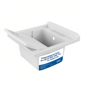 Lavabo de Polipropileno de 60 x 60 cm con Tablero para Uso en Exteriores - Product Image 3