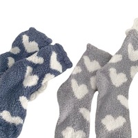 Nouvelles chaussettes de nuit épaisses en molleton corail en forme de cœur pour femme, collection automne-hiver 2026, pour la maison